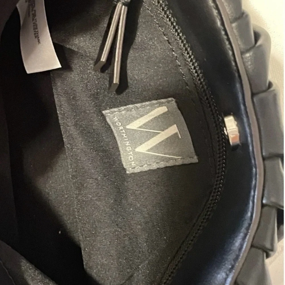 Worthington Cassie Black Small Crossbody Bag WithA Sleek Ruched Style. New W/Tag
